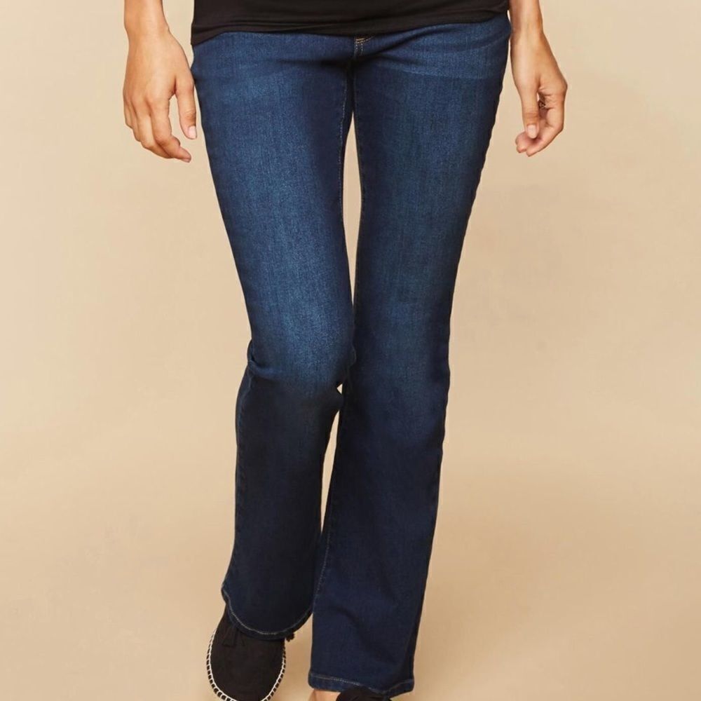 Indigo Blue S Maternity Dark Wash Blue Jeans
